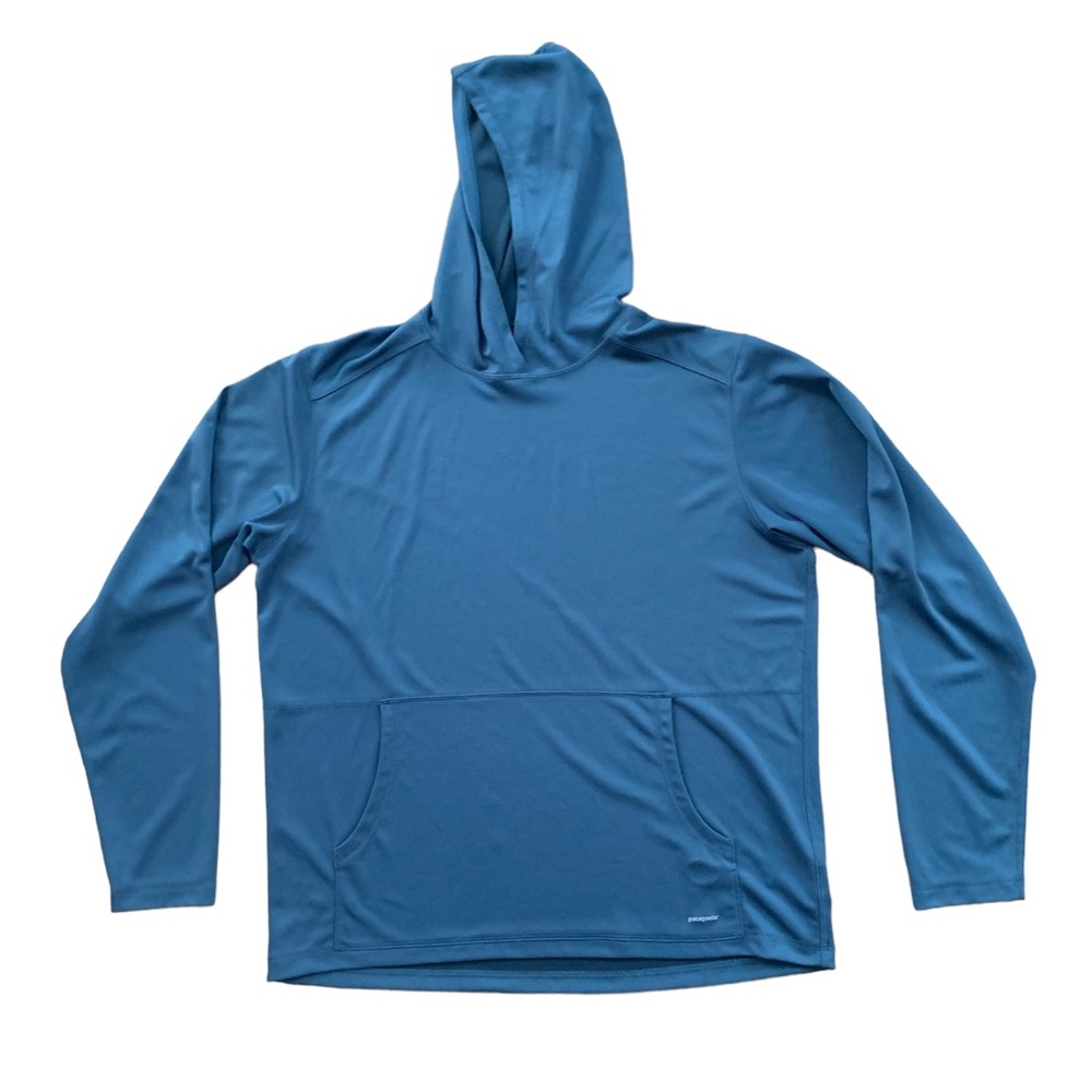 Patagonia Lightweight Sun Hoodie - Men's Large Slate Blue long sleeve shirt